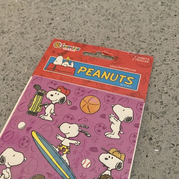 Vintage Sandylion Stickers Peanuts Snoopy New in Pack 2 Sheets Sports NOS SEALED - Picture 5 of 5